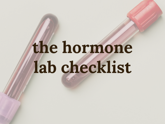 The Hormone Lab Checklist - Fertility Restored